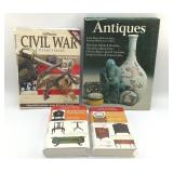 4 ASSORTED ANTIQUE CIVIL WAR FURNITURE BOOKS