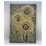 METAL SUNFLOWERS PATIO ART 24 X 16