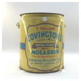 1950S COVINGTON'S 5 GALLON MOLASSES CAN