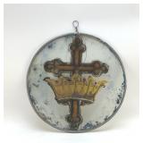 REVERSE PAINTED CROSS SUN CATCHER 13'