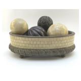 DECORATIVE BOWL AND BALLS