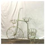 VTG WROUGHT IRON GREEN BIKE PLANTER