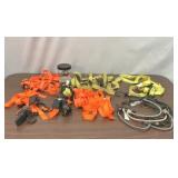 LARGE ASSORTMENT RACHET STRAPS BUNGEE CORDS