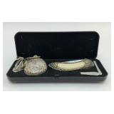 ELK POCKET WATCH WITH KNIFE