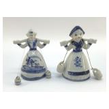 PAIR OF DELFT MILKMAIDS