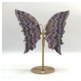 PURPLE AMETHYST BUTTERFLY WING SCULPTURE