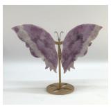 PURPLE AMETHYST BUTTERFLY WING SCULPTURE
