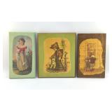 3 ASSORTED WOODEN WALL PLAQUES CHILDREN