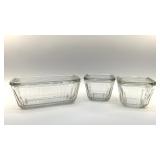 3 ANCHOR, HOCKING, REFRIGERATOR DISHES