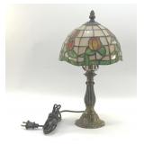 LEADED GLASS DESK LAMP 15'