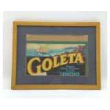 GOLETA  LEMONS FRUIT LABEL