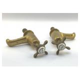 DENT & HELLYER LONDON, WC BRASS SINK SPIGOTS