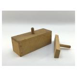 ANTIQUE BUTTER MOLD 5 1/2 INCHES