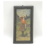 1905 H M POLLECK LADY LITHOGRAPH