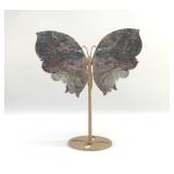 BLUE AGATE BUTTERFLY WING SCULPTURE
