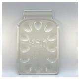MASON JAR, PORCELAIN EGG PLATE