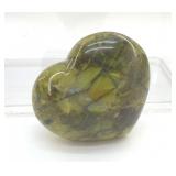GREEN SERPENTINE CRYSTAL HEART