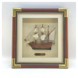 FRAMED MAYFLOWER SHIP SHADOWBOX FRAME