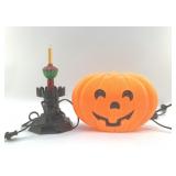 SEASONAL DECOR, PUMPKIN BLOW MOLD, BUBBLE CANDLE