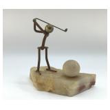 QUARTZ GOLFER STATUE