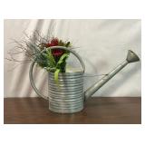 RUSTIC GALVANIZED METAL WATERING CAN
