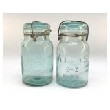2 BLUE JARS, ATLAS, BALL