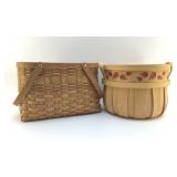 2 WOVEN BASKETS 12'