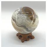 QUARTZ CRYSTAL MEXICAN CRAZY LACE SPHERE