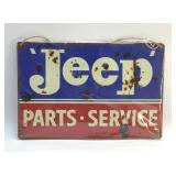 VTG STYLE JEEP PARTS & SERVICE METAL SIGN