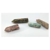 4 QUARTZ CRYSTAL OBELISKS