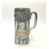 WALTER ABERSON NC ART POTTERY FACE MUG