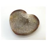MOROCCAN AGATE HEART WITH GEODE 4.5'