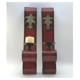 CURVED METAL PANEL WALL SCONCES