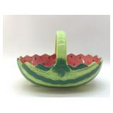 CERAMIC WATERMELON BOWL BASKET