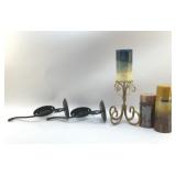 PARTY LIGHT CANDLE SCONCES, CANDLES