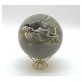 HUGE, MOSS AGATE SPHERE DRUZY GEODE