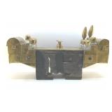 Large Turkish wood/Brass Shoe Shine Valet Box