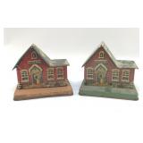 1930 US METAL TOY LITHOGRAPH SCHOOL BANKS