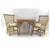 PLEASANT COMPANY, AMERICAN GIRL, WICKER TABLE SET