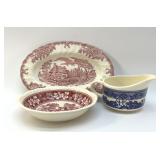 CHURCHILL, SPODE, BLUE WILLOW TRANSFERWARE