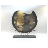 OXFORD ART GLASS, CURVY ABSTRACT VASE