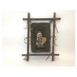 NATIVE AMERICAN FOLK ART FUR RESIN WALL DECOR
