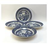 CHURCHILL STAFFORDSHIRE, ENGLISH BLUE WILLOW BOWLS