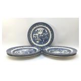 CHURCHILL BLUE WILLOW DINNER PLATES