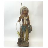 LARGE RESIN NATIVE AMERICAN CHIEF STATUE