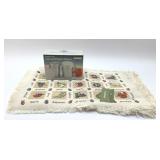 6 FRUIT, PLACEMATS, STAINLESS SALT AND PEPPER,