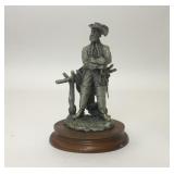 LIMITED ED. CHILMARK PEWTER JEB STEWART SCULPTURE