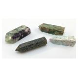 4 QUARTZ CRYSTAL OBELISKS