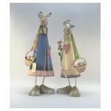 CUTE HOME INTERIORS METAL EASTER BUNNIES