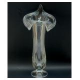 16' Clear Glass Flared Horn Vase